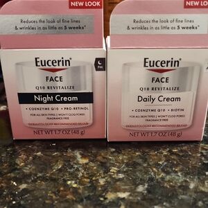 Q10 Revitalize Night and Daily Cream Set - White and Pink